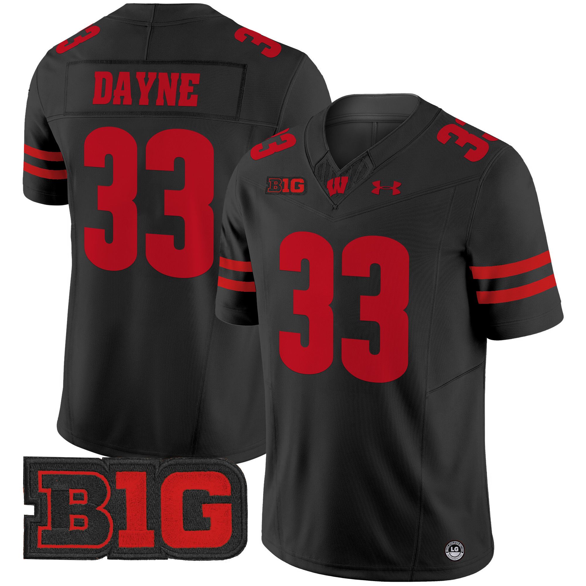 Men Wisconsin Badgers #33 Dayne Black 2024 Vapor Limited NCAA Jersey style 1